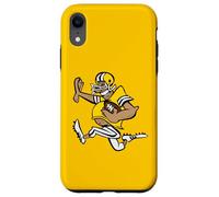 Joueur de Football Amusant, Course à Pied, Bras Dehors, Dessin animé de Football Coque pour iPhone XR