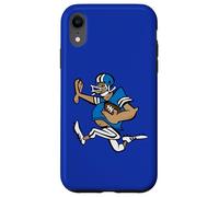 Joueur de Football Amusant, Course à Pied, Bras Dehors, Dessin animé de Football Coque pour iPhone XR