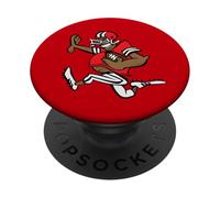 Joueur de Football Amusant, Course à Pied, Bras Dehors, Dessin animé de Football PopSockets PopGrip Adhésif