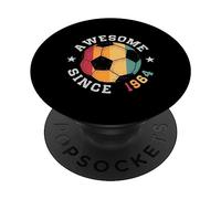 Joueur de Football Anniversaire 62 Ans Awesome Since 1964 Soccer PopSockets PopGrip Adhésif