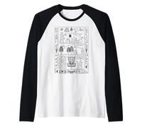 Joueur de Golf Amusant avec hiéroglyphes égyptiens Anciens Manche Raglan