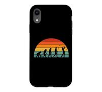 Joueur de Golf évolution Humaine rétro Coucher de Soleil Coque pour iPhone XR