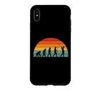 Joueur de Golf évolution Humaine rétro Coucher de Soleil Coque pour iPhone XS Max