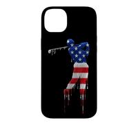 Joueur de Golf Golfeur équipe de Golf Drapeau américain Goutte à Goutte Coque pour iPhone 14 Plus
