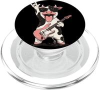 Joueur de Guitare Cool Cow Cartoon Funny Animal Rock Music PopSockets PopGrip pour MagSafe