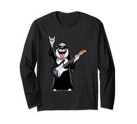 Joueur de Guitare Cool Funny Ghost, Design de Musique Rock rétro Manche Longue