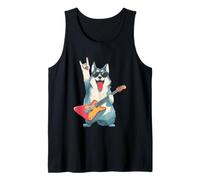 Joueur de Guitare Cool Rock Dog, Motif Amusant pour Les Amoureux des Animaux Débardeur