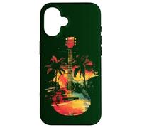 Joueur de Guitare Palm Trees Reggae Musique Guitariste Musicien Coque pour iPhone 16