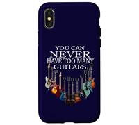 Joueur de Guitare Que Vous ne Pouvez jamais Avoir trop de Guitares Coque pour iPhone X/XS