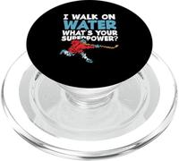 Joueur de Hockey sur Glace I Walk on Water What Your Superpower PopSockets PopGrip pour MagSafe