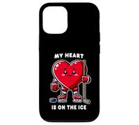 Joueur de Hockey sur Glace pour la Saint-Valentin My Heart is on The Ice Coque pour iPhone 12/12 Pro