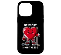 Joueur de Hockey sur Glace pour la Saint-Valentin My Heart is on The Ice Coque pour iPhone 14 Pro Max