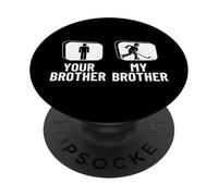 Joueur de Hockey Votre frère Mon frère Funny Ice Hockey PopSockets PopGrip Adhésif