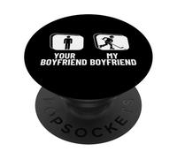 Joueur de Hockey Votre Petit ami Mon Petit ami Funny Ice Hockey PopSockets PopGrip Adhésif
