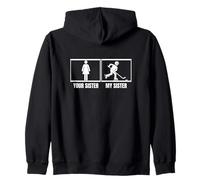Joueur de Hockey Votre sœur, ma sœur, frère, Hockey sur Glace drôle Sweat à Capuche