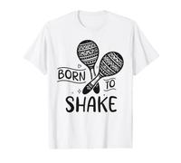 Joueur de Percussion Born to Shake Maracas Music T-Shirt Graphique avec Valeur