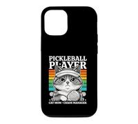 Joueur de Pickleball Cat Mom Manager Chaos Manager Humour Coque pour iPhone 12/12 Pro
