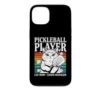 Joueur de Pickleball Cat Mom Manager Chaos Manager Humour Coque pour iPhone 13