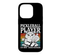 Joueur de Pickleball Cat Mom Manager Chaos Manager Humour Coque pour iPhone 14 Pro