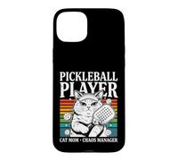 Joueur de Pickleball Cat Mom Manager Chaos Manager Humour Coque pour iPhone 15 Plus