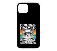Joueur de Pickleball Cat Mom Manager Chaos Manager Humour Coque pour iPhone 15 Plus