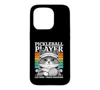Joueur de Pickleball Cat Mom Manager Chaos Manager Humour Coque pour iPhone 15 Pro