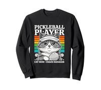 Joueur de Pickleball Cat Mom Manager Chaos Manager Humour Sweatshirt