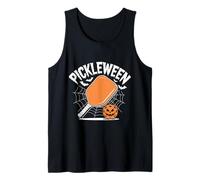Joueur de Pickleball Pickleween, Citrouille d'halloween Amusante Débardeur