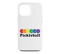 Joueur de Pickleball rétro Rainbow Pickleball Paddle Sport Coque pour iPhone 13 Pro Max