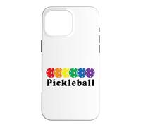 Joueur de Pickleball rétro Rainbow Pickleball Paddle Sport Coque pour iPhone 16 Pro Max