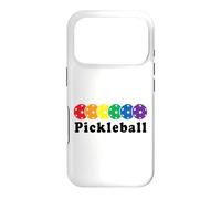 Joueur de Pickleball rétro Rainbow Pickleball Paddle Sport Coque pour iPhone 17 Pro