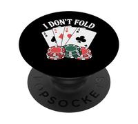Joueur de Poker Fold Gambling Texas Hold Em PopSockets PopGrip Adhésif