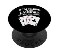 Joueur de Poker Fold Gambling Texas Hold Em PopSockets PopGrip Adhésif