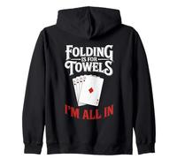 Joueur de Poker Fold Gambling Texas Hold Em Sweat à Capuche