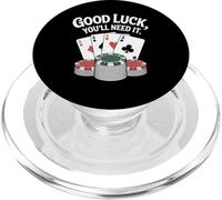 Joueur de Poker Luck Gambler Gambling Texas Hold Em PopSockets PopGrip pour MagSafe