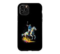 Joueur de Polo Vibrant sur Cheval - Idée Cadeau Sportive Coque pour iPhone 11 Pro