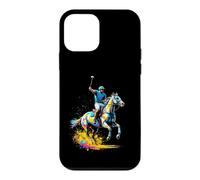 Joueur de Polo Vibrant sur Cheval - Idée Cadeau Sportive Coque pour iPhone 12 Mini