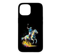 Joueur de Polo Vibrant sur Cheval - Idée Cadeau Sportive Coque pour iPhone 15