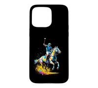 Joueur de Polo Vibrant sur Cheval - Idée Cadeau Sportive Coque pour iPhone 15 Pro Max