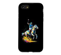 Joueur de Polo Vibrant sur Cheval - Idée Cadeau Sportive Coque pour iPhone SE (2020) / 7/8