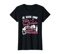 Joueur De Rugby Cool Hommes Filles Rugby Et Apéros T-Shirt