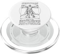 Joueur de Rugby drôle Vintage Homme de Vitruve Leonardo Da Vinci PopSockets PopGrip pour MagSafe