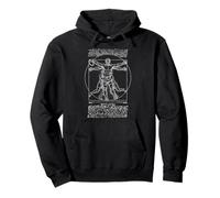 Joueur de Rugby drôle Vintage Homme de Vitruve Leonardo Da Vinci Sweat à Capuche