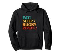 Joueur de rugby Eat Sleep Repeat Funny Rugby pour hommes, femmes et enfants Sweat à Capuche