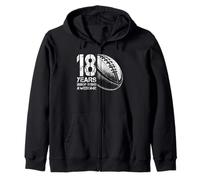 Joueur de Rugby rétro 18e Anniversaire garçon Fille 18 Ans Sweat à Capuche