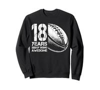 Joueur de Rugby rétro 18e Anniversaire garçon Fille 18 Ans Sweatshirt