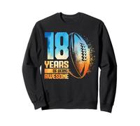 Joueur de Rugby rétro 18e Anniversaire garçon Fille 18 Ans Sweatshirt