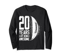 Joueur de Rugby rétro 20e Anniversaire garçon Fille 20 Ans Manche Longue