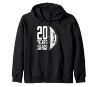 Joueur de Rugby rétro 20e Anniversaire garçon Fille 20 Ans Sweat à Capuche