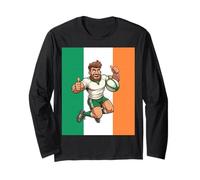 Joueur de Rugby sautant Manche Longue